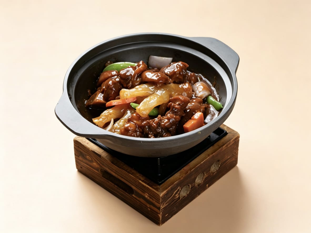 猪手蹄筋煲 — Braised Pork Tendon and Pork Knuckles in Claypot